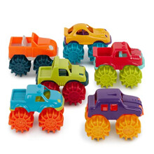 Battat - Mini Monster Trucks ? Set of 6 Mini Trucks for Toddlers in Storage Bag for 2 years +