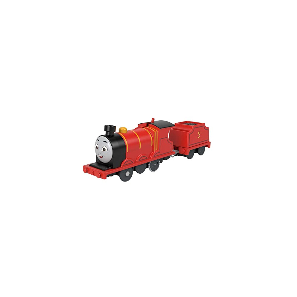 Fisher-Price Thomas & Friends James Motorized Toy Train Engine for Preschool Kids Ages 3 Years and Older, HDY70