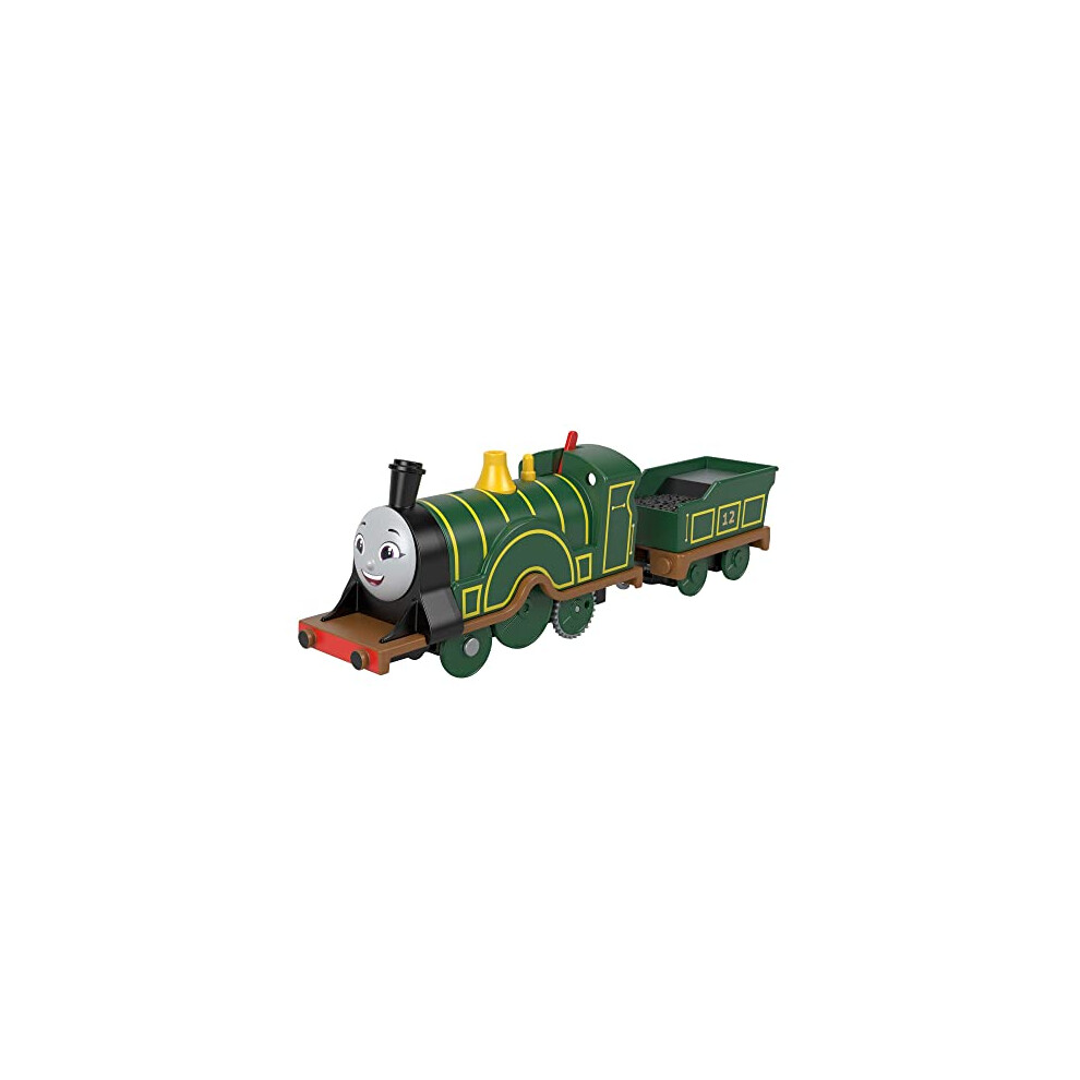 Thomas & Friends Motorized Toy Train Emily Battery-Powered Engine with Tender for Preschool Pretend Play Ages 3+ Years, HHN41