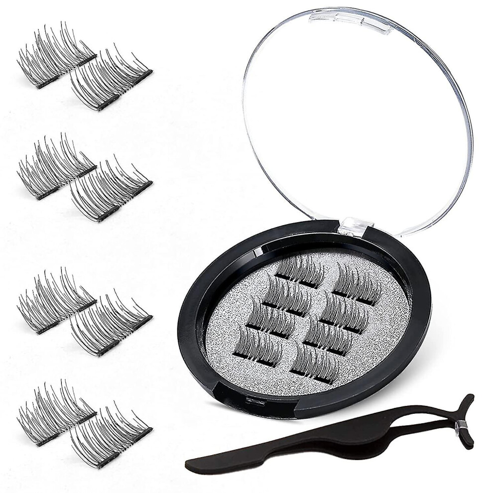 Dual Magnetic Eyelashes, 0.2mm Ultra Thin Magnet, Light Weight & Easy To Wear, Best 3d Reusable Eyelashes