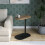 URBN Living (Oak) C Shaped Wood & Metal Oval Side End Table 1