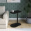 URBN Living (Black) C Shaped Wood & Metal Oval Side End Table 1