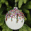 Festive 8cm White Christmas Bauble with Coloured Sequins 2