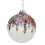 Festive 8cm White Christmas Bauble with Coloured Sequins 1
