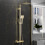 NES Home Nes Home Brushed Brass Square Exposed Thermostatic Shower Kit 1