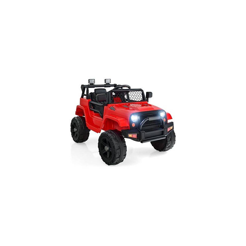 GYMAX Kids Ride on Car, 12V Battery Powered Car with Remote Control