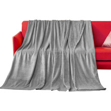 Faux Fur Soft Throw Blanket & Versatile Blanket (Silver)