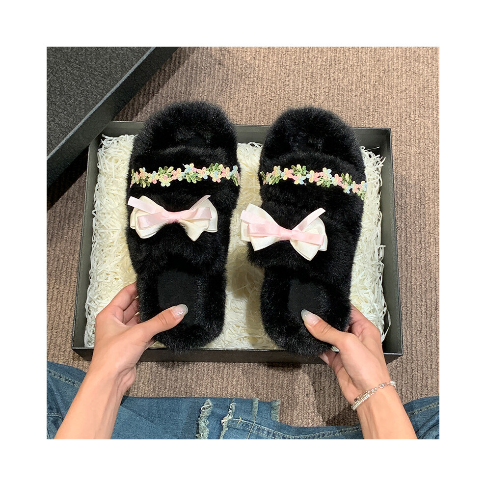 (Black, 36) Fashionforward Womens Slide Sandals Lightweight Pu Sole Soft Lining For Ultimate Relaxation-image-OPC-PFJXSJR-NEW