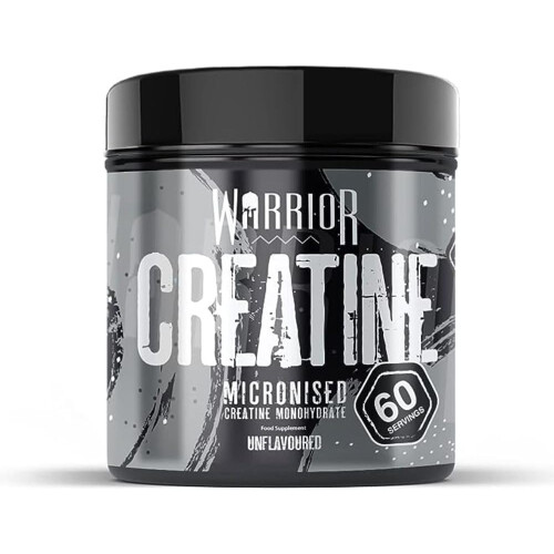 (Unflavoured, 60 Servings (Pack of 1)) Warrior Creatine Monohydrate Powder Micronised for Easy Mixing and Consumption