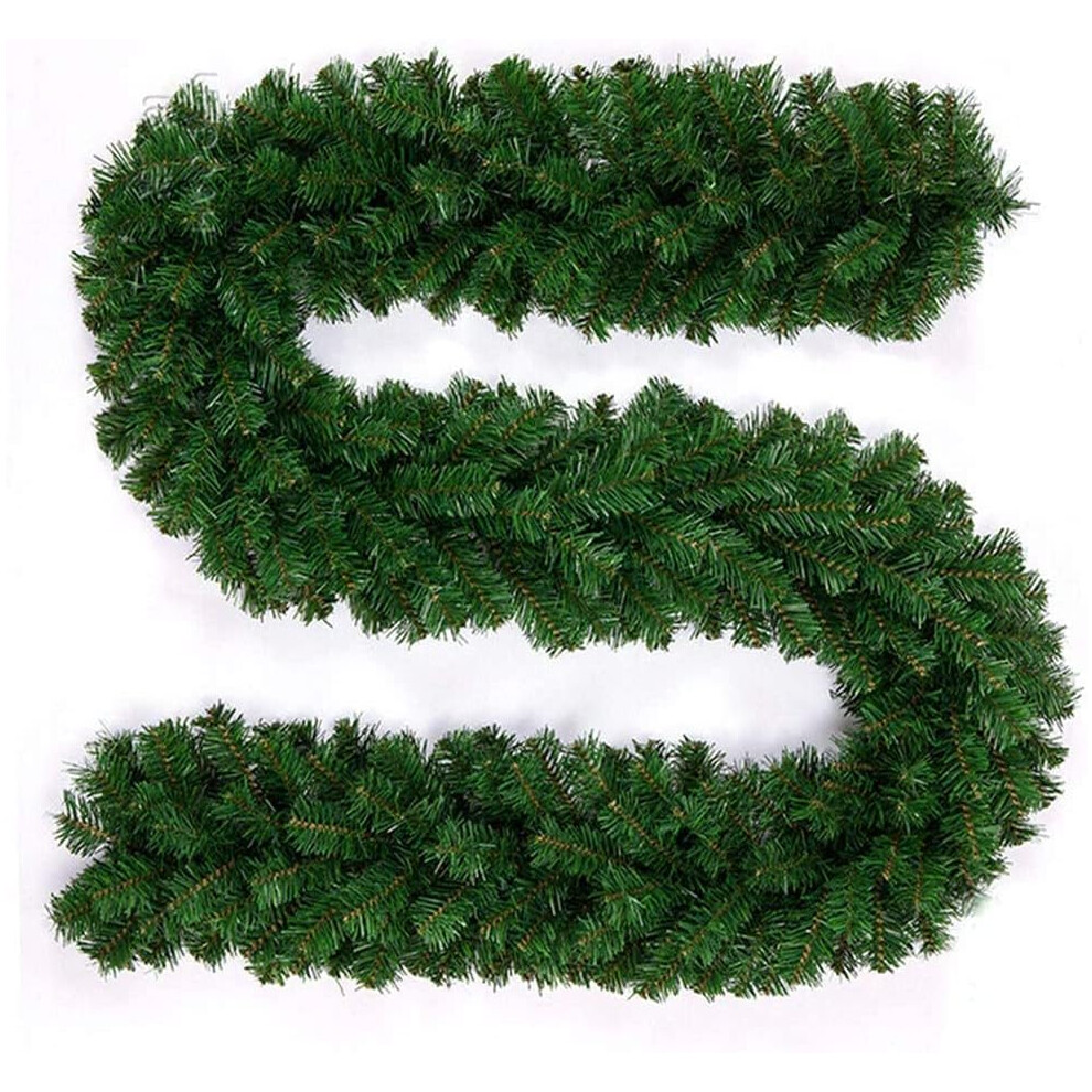 Aka 9Ft Garland Christmas For Diy Decoration Artificial Pine Garland Indoor Outdoor For Xmas Tree Stairs Fireplaces Garden Decor Green