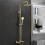 NES Home Nes Home Brushed Brass Round Exposed Thermostatic Shower Kit 1