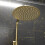 NES Home Nes Home Brushed Brass Round Exposed Thermostatic Shower Kit 4