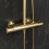 NES Home Nes Home Brushed Brass Round Exposed Thermostatic Shower Kit 6