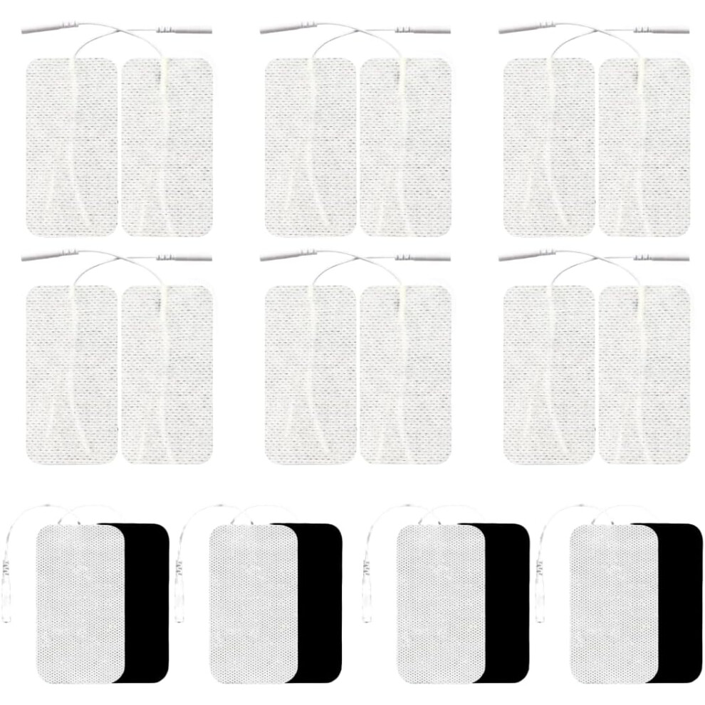 Healthcare World 10Cm X 5Cm Large Clear Self-Adhesive Electrode Pads Reusable For Tens Machines - Set Of 16