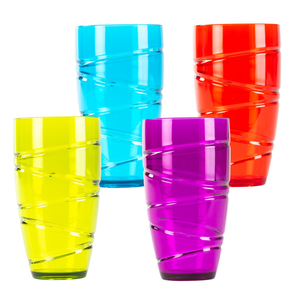 Livivo (Multicolour) Set Of 4 Plastic Drinking Tumblers - Image 6