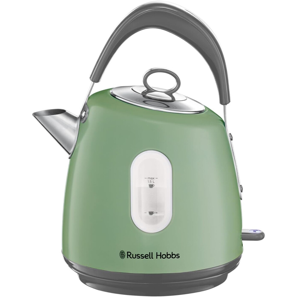 New Russell Hobbs Stylevia Sage 1.5L Kettle - Rapid Boil Sage Kettle Green