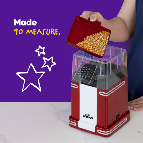 Wicked Gizmos Retro Popcorn Maker - Metallic Red 2