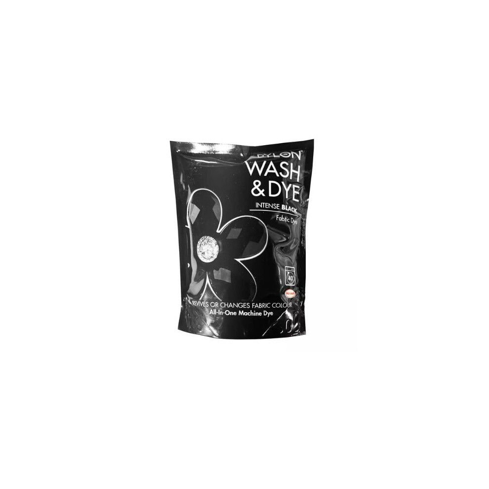 Dylon Wash & Dye Fabric Dye, Intense Black, 1 Packs of 350g