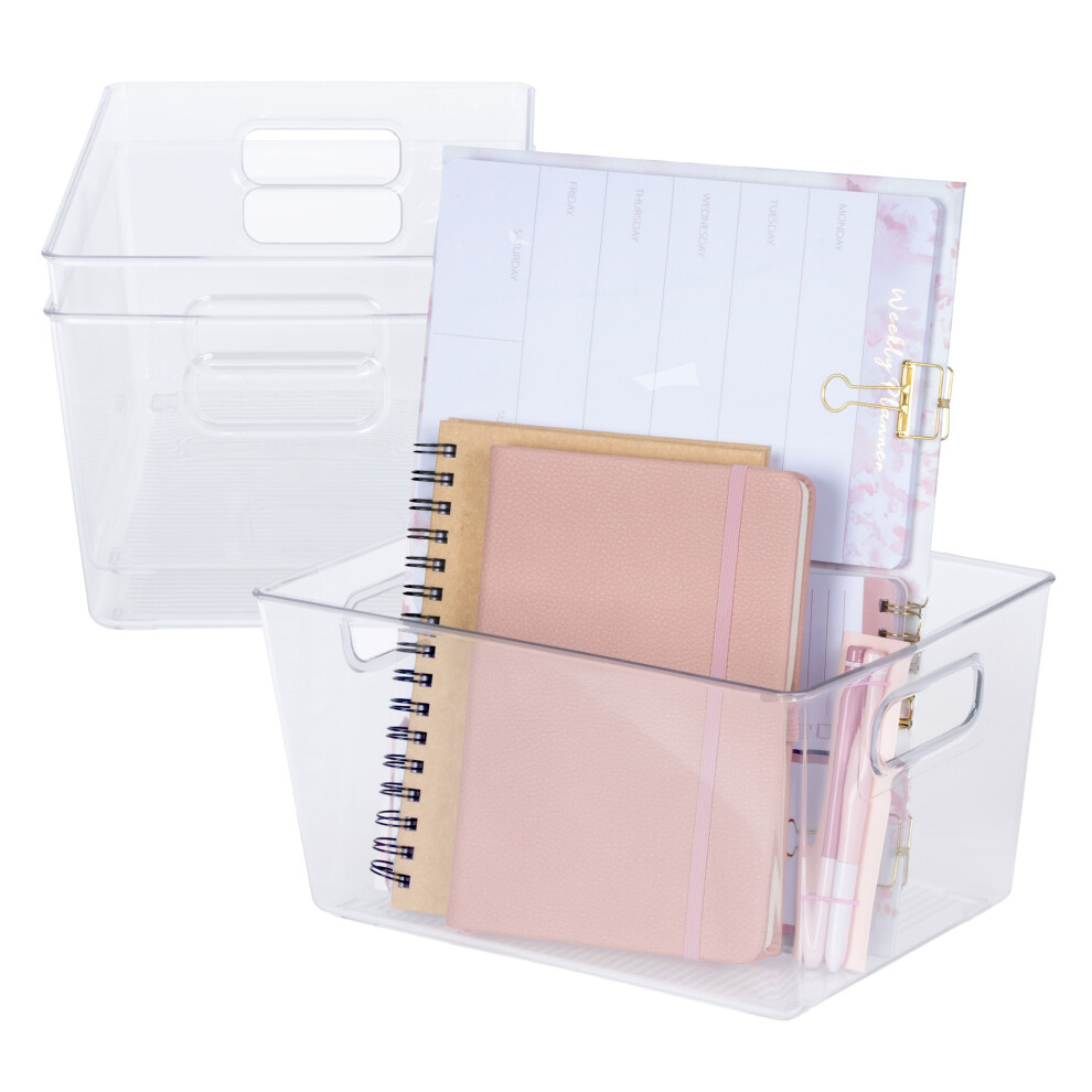 (LARGE) LIVIVO Clear 3Pc Fridge & Storage Organiser Set