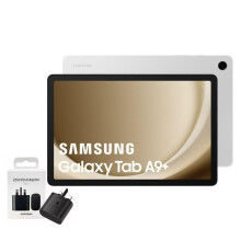 (Silver) Samsung Galaxy Tab A9+ 64GB 4GB RAM Unlocked to all Carrier, with official 25W UK Adapter (EP-T2510) Retail Pack, (11.0, Inches, Graphite, 5G, 64 GB)