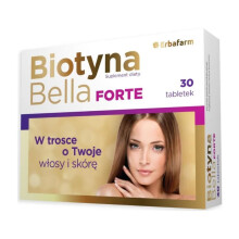 Biotyna Bella Forte 30tab healthy skin hair & nails Erbafarm Biotin