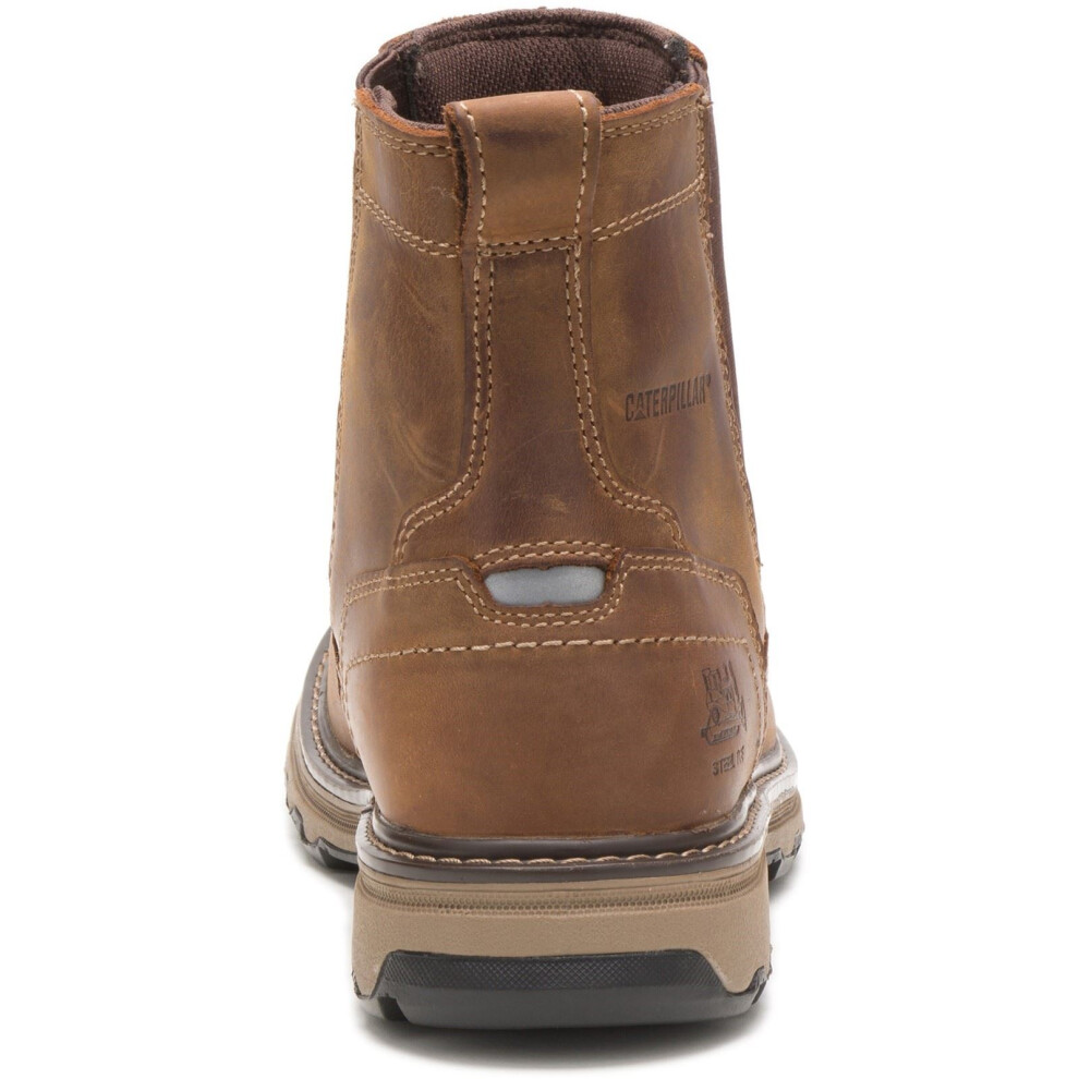 (Brown, 8 (Adults')) Caterpillar Pelton Leather Dark Beige