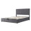 (135*190cm) Upholstered Functional Storage Bed, Velvet, Grey 7