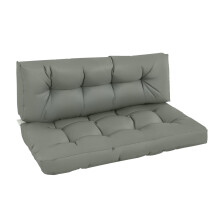 Outsunny 2Pcs Tufted Pallet Cushions Seat Pad Back Cushion Indoor Outdoor
