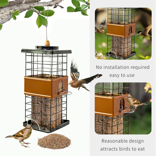Bingopaw Hängende Wildvogelfütterung mit Sitzstangen für den Außenbereich Eichhörnchensicher 2
