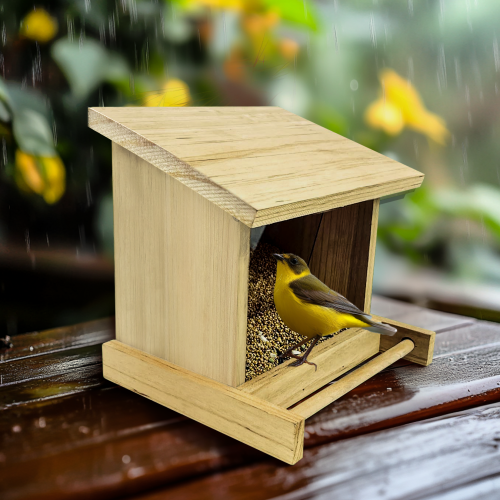 Bingopaw Garten Kardinal hölzerne Vogelhäuschen Futterhaus für hängende Wildvogelfütterung 2