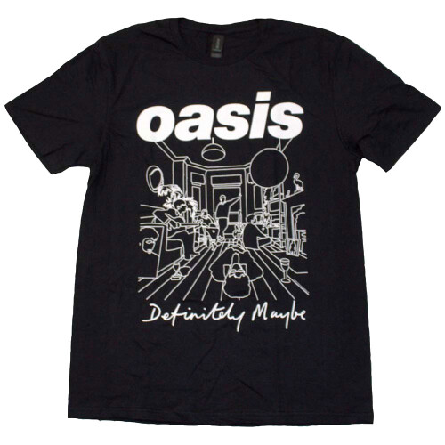 Oasis (L, Black) Oasis Definitely Maybe Line Drawing T Shirt 1