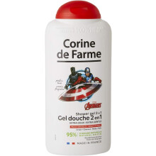 Corine De Farme Shower Gel 2 in 1 Extra Gentle Hair & Body Wash Woody Fragrance 300ml | Skin Feeling Refreshed & Revitalized |Kids Bath Foam