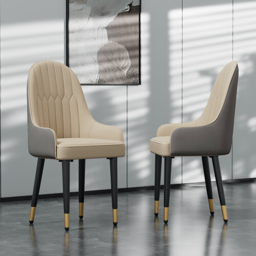 Set Of 2 Upholstered Cushion Kitchen Dining Room Chairs High Back 1