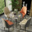 Set Of 2 Upholstered Cushion Kitchen Dining Room Chairs High Back 7
