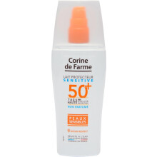 Corine de Farme Protective Milk Sensitive SPF 50+ Sunscreen Lotion 150ml |UVA & UVB Protection |Face & Body |Water-resistant