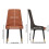 Set Of 2 Upholstered Leather Dining Chairs Wide Padded Side Chairs 2