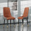 Set Of 2 Upholstered Leather Dining Chairs Wide Padded Side Chairs 3