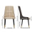 2pcs Leather Dining Chairs Set Upholstered Leather Seat Leisure Chairs 2