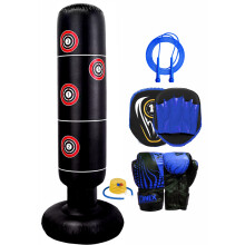 (Blue Set) Kids Inflatable Punching Bag Target Freestanding