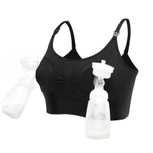 (beige, XL) Xkwyshop Women Hands Free Breast Pump Breast Feeding Pump Pumping Maternity Nursing Bra