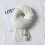 (white) Scarf Knit Solid Colour Wool Warm 1
