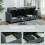 Homcom HOMCOM Modular Sectional Sofa with Storage, 2 Seater Sofa Set, Dark Grey 4