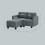 Homcom HOMCOM Modular Sectional Sofa with Storage, 2 Seater Sofa Set, Dark Grey 2