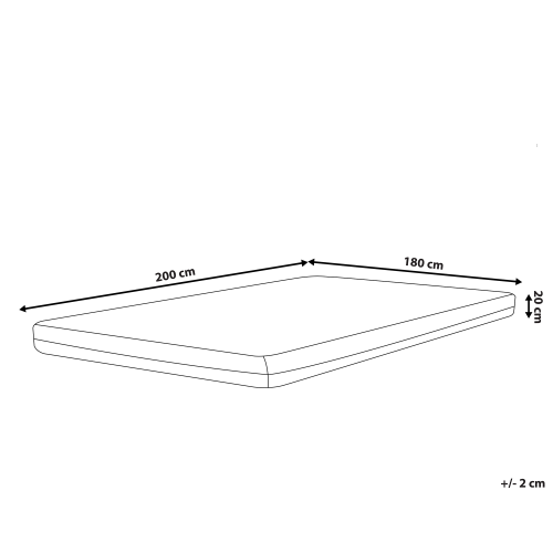 Beliani Memory Foam Mattress MEMORY BALANCE PLUS H2/3 Medium 180 x 200 cm (Super King Size) 1