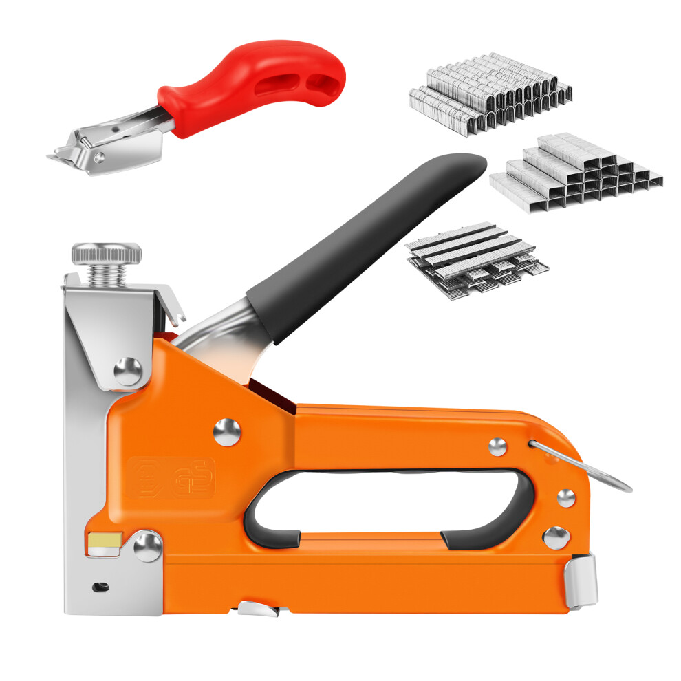 Upholstery Staple Gun With 3000 Staples And 1 Remover For Wood, Upholstery, Carpentry, Decoration, Diy 782429078005