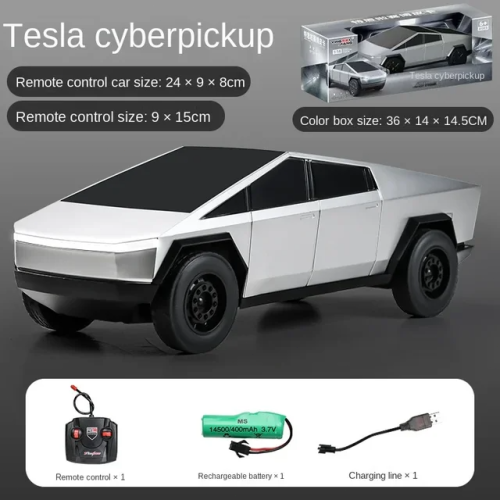 1:14 Tesla Cybertruck Remote Control Car for Kids - 24 cm RC Toy Vehicle, Perfect Birthday & Christmas Gift