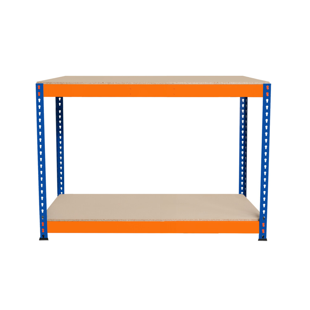 (S-Rax 2 Tier Orange & Blue Workbench 120Cm X 45Cm X 90Cm) S-Rax 2 Tier Orange & Blue Workbenches 5055986195214