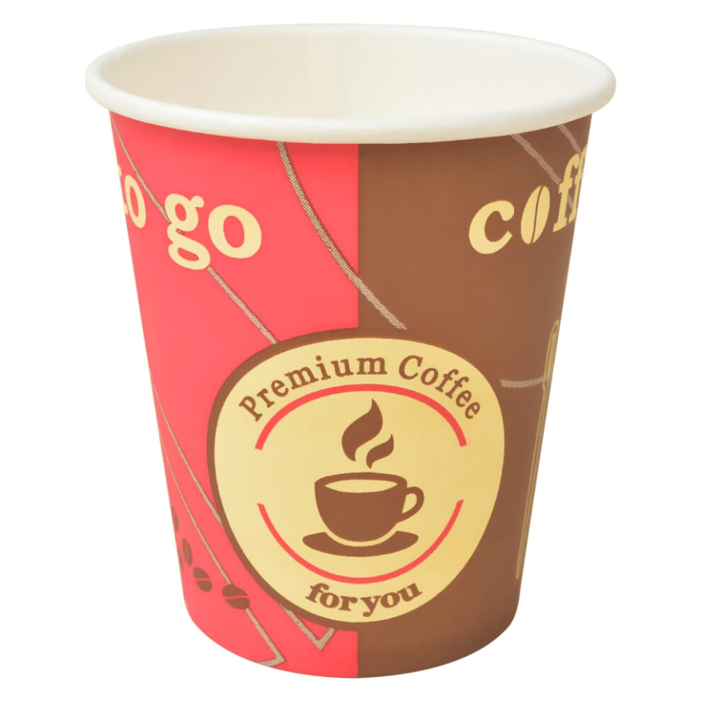 (240 ml (8 oz)) vidaXL 1000 pcs Disposable Coffee Cups Paper Takeaway Party Festival 6 Models