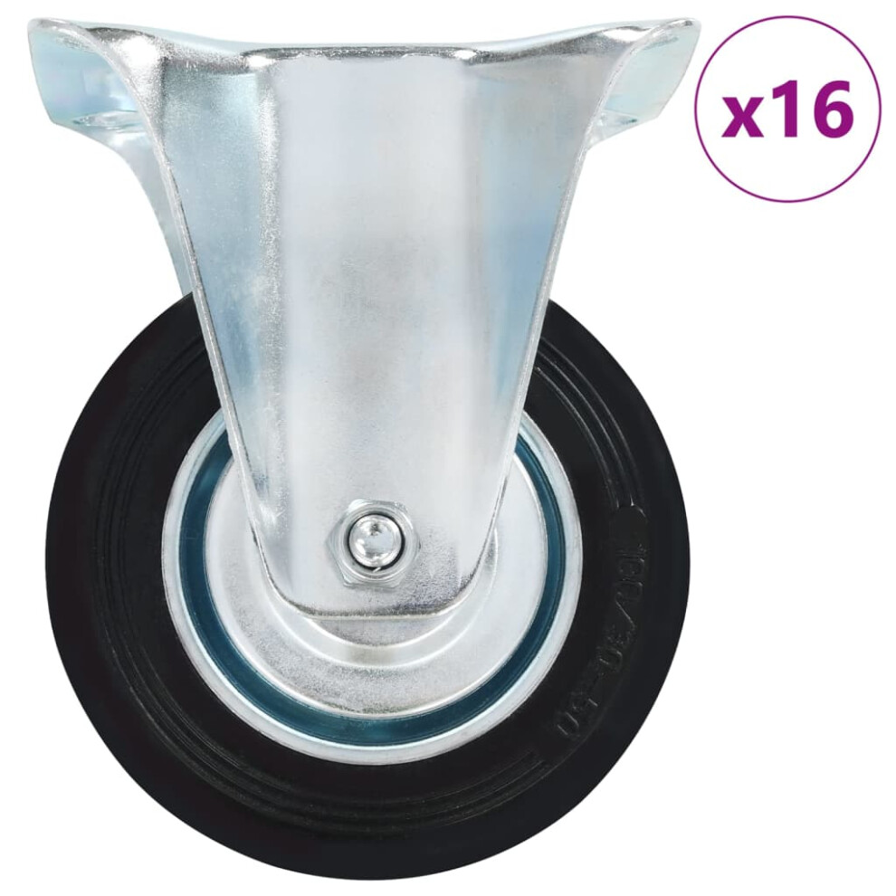 Vidaxl (16 Pcs) Fixed Casters Trolley Moving Wheels Furniture Caster Trolley Caster