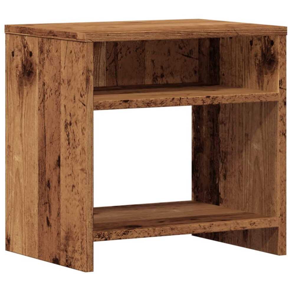Vidaxl (Old Wood, 1 Pcs) Bedside Cabinet Bed Table Telephone Stand Nightstand Engineered Wood